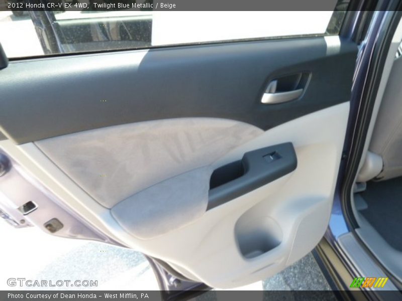 Twilight Blue Metallic / Beige 2012 Honda CR-V EX 4WD