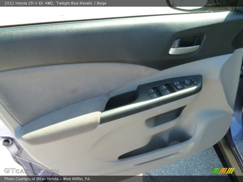 Twilight Blue Metallic / Beige 2012 Honda CR-V EX 4WD
