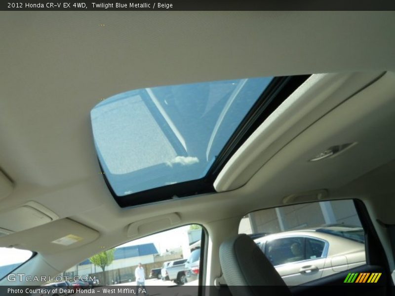 Twilight Blue Metallic / Beige 2012 Honda CR-V EX 4WD