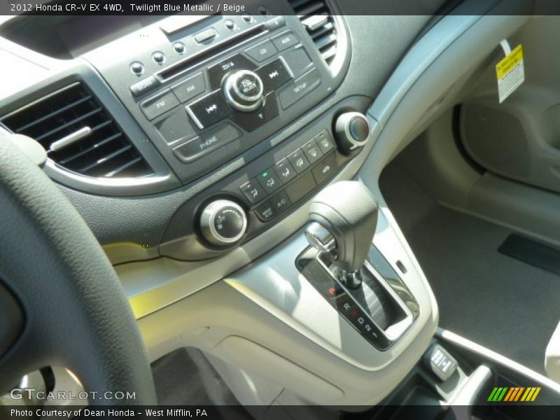 Twilight Blue Metallic / Beige 2012 Honda CR-V EX 4WD