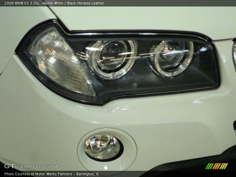 Alpine White / Black Nevada Leather 2008 BMW X3 3.0si