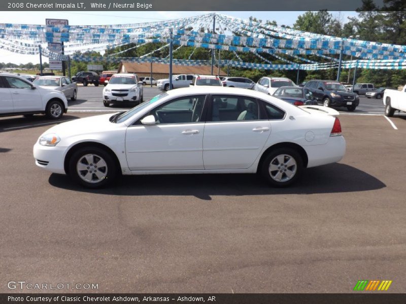 White / Neutral Beige 2008 Chevrolet Impala LT