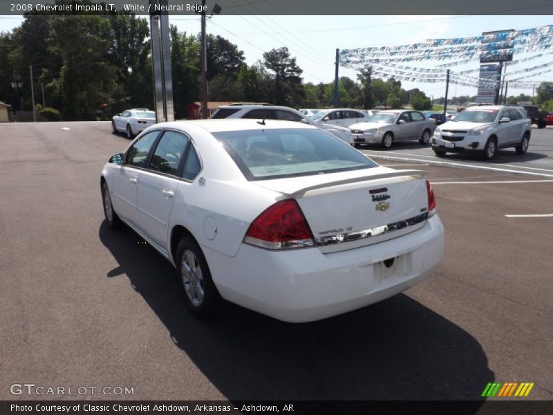 White / Neutral Beige 2008 Chevrolet Impala LT