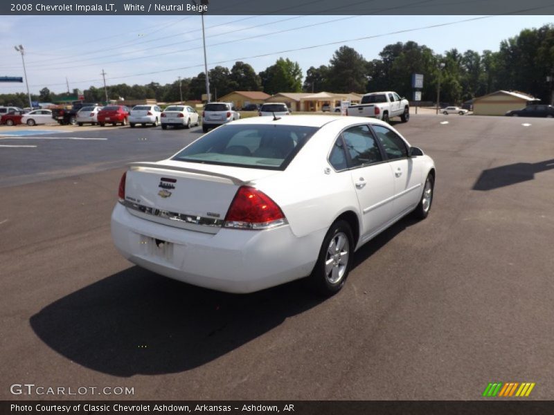White / Neutral Beige 2008 Chevrolet Impala LT