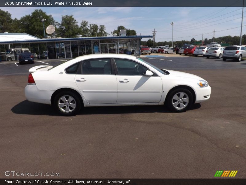 White / Neutral Beige 2008 Chevrolet Impala LT
