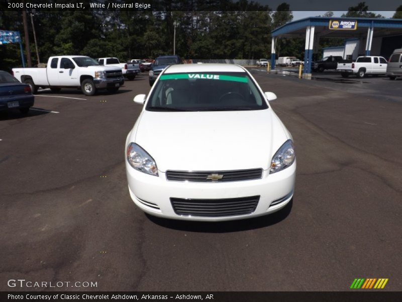 White / Neutral Beige 2008 Chevrolet Impala LT