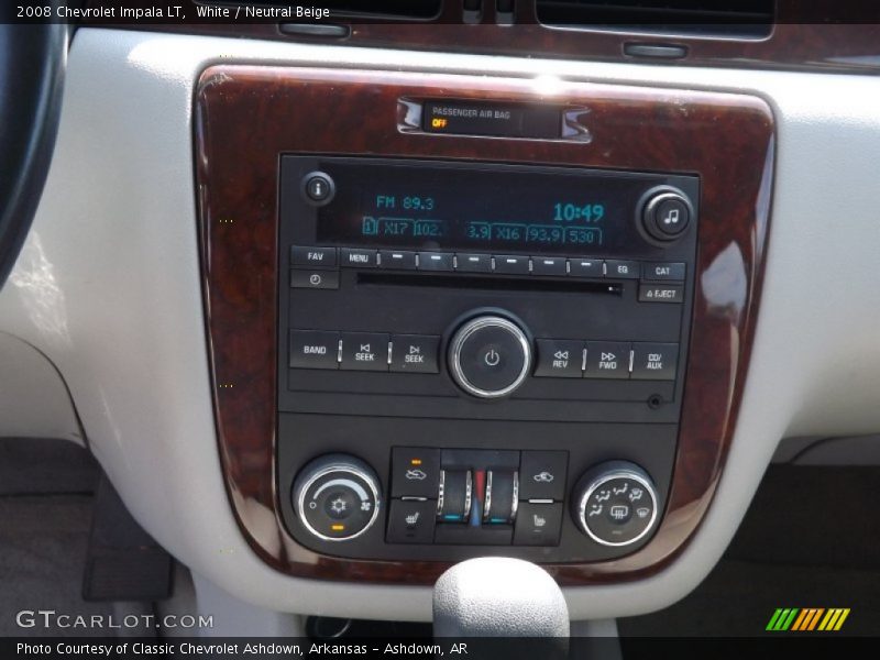 White / Neutral Beige 2008 Chevrolet Impala LT
