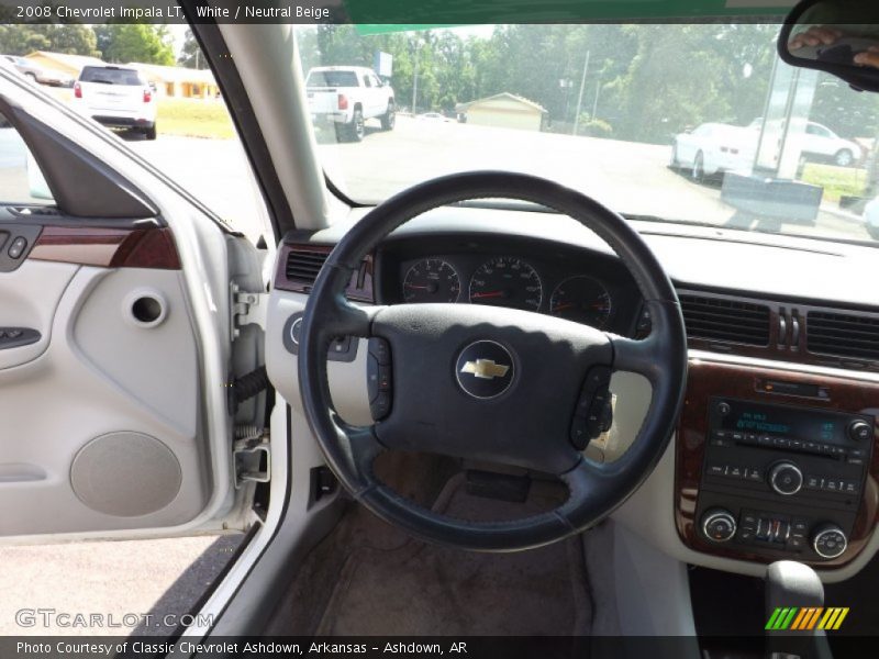 White / Neutral Beige 2008 Chevrolet Impala LT