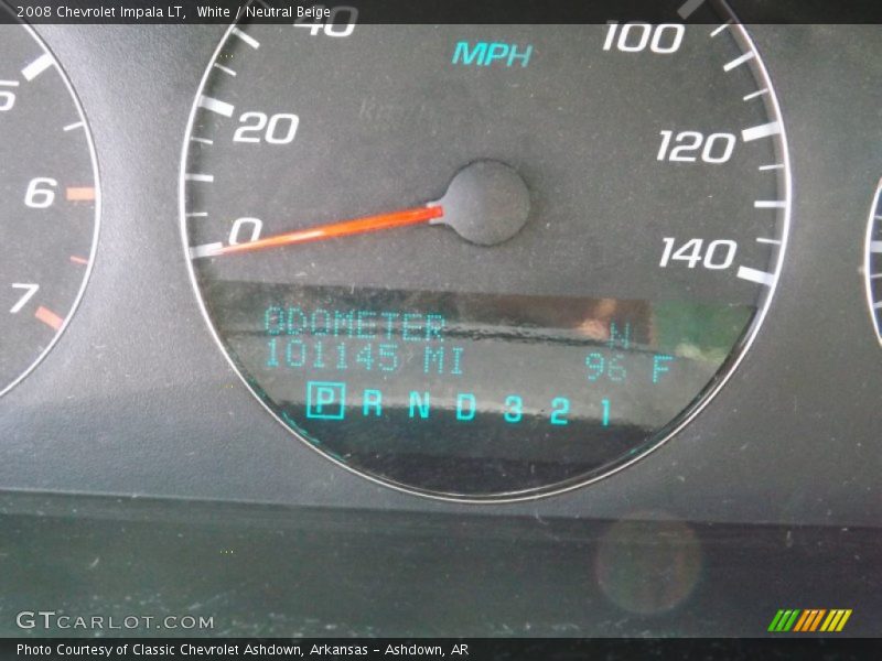 White / Neutral Beige 2008 Chevrolet Impala LT