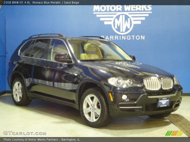 Monaco Blue Metallic / Sand Beige 2008 BMW X5 4.8i