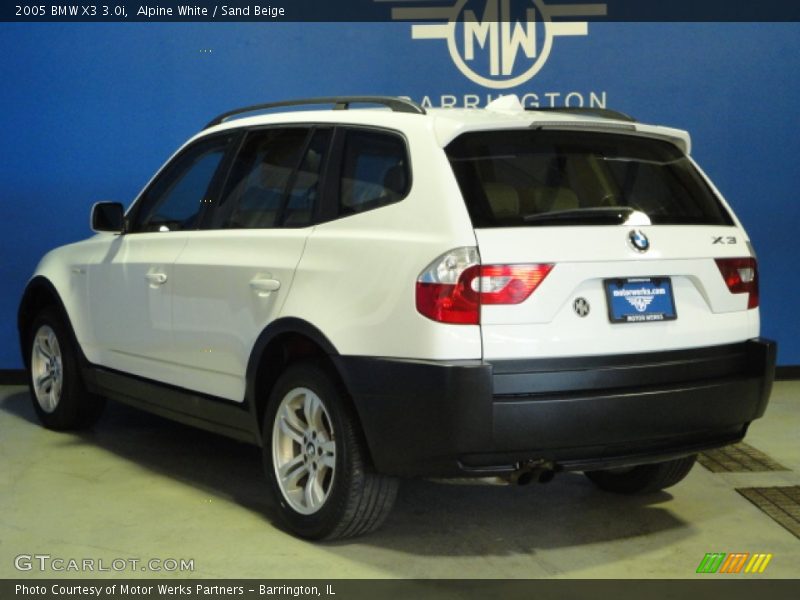 Alpine White / Sand Beige 2005 BMW X3 3.0i