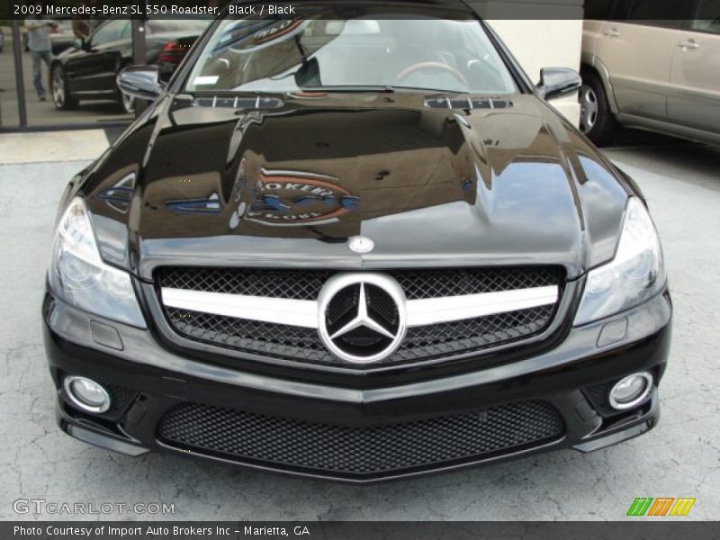 Black / Black 2009 Mercedes-Benz SL 550 Roadster