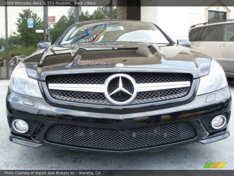 Black / Black 2009 Mercedes-Benz SL 550 Roadster