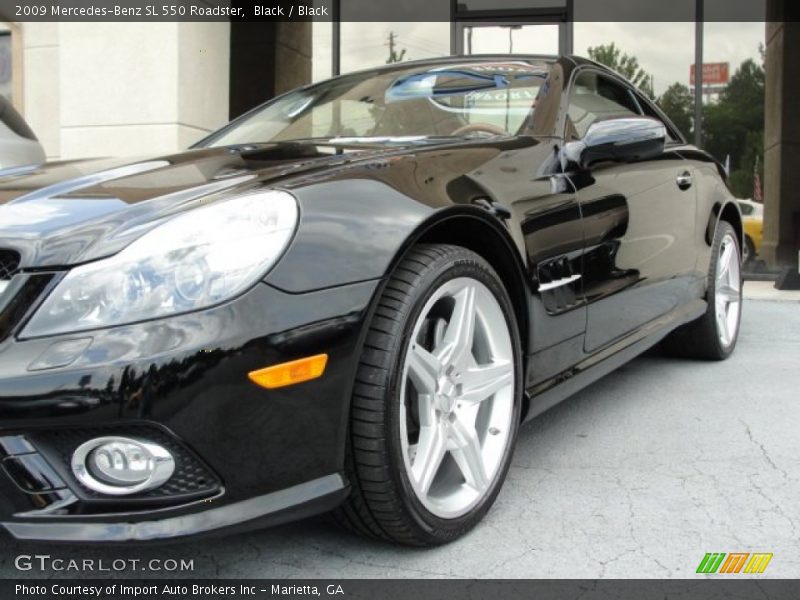 Black / Black 2009 Mercedes-Benz SL 550 Roadster