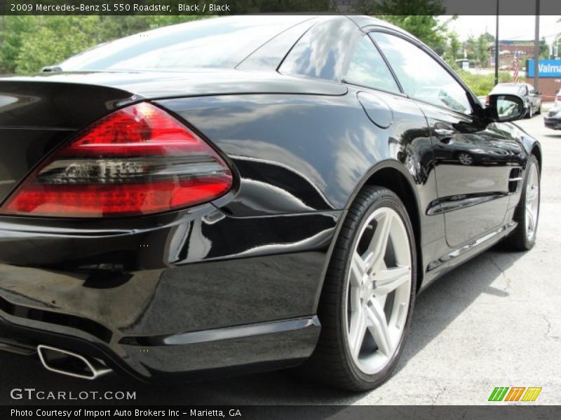 Black / Black 2009 Mercedes-Benz SL 550 Roadster