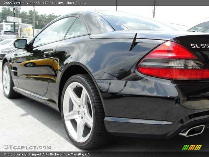 Black / Black 2009 Mercedes-Benz SL 550 Roadster