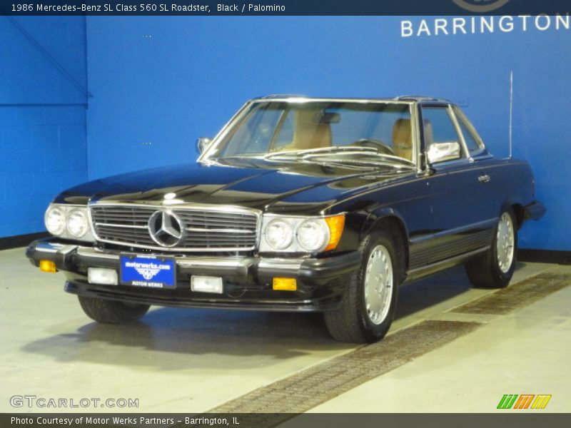 Black / Palomino 1986 Mercedes-Benz SL Class 560 SL Roadster