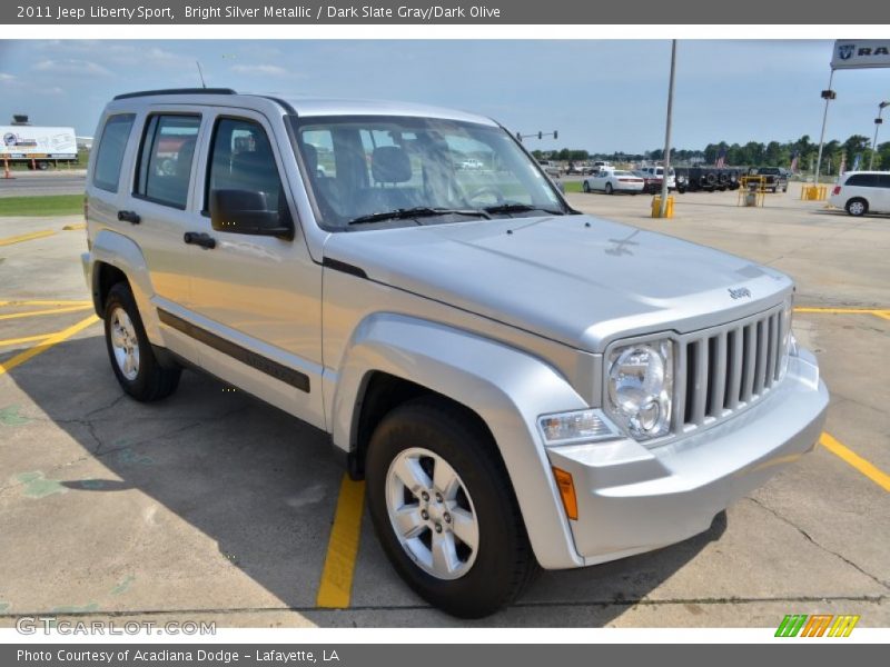 Bright Silver Metallic / Dark Slate Gray/Dark Olive 2011 Jeep Liberty Sport