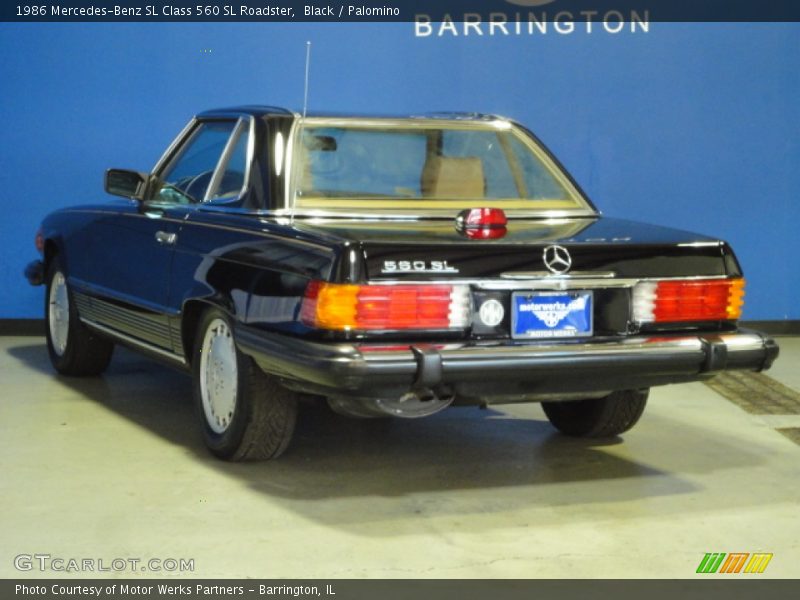 Black / Palomino 1986 Mercedes-Benz SL Class 560 SL Roadster