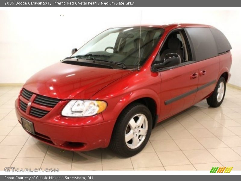 Inferno Red Crystal Pearl / Medium Slate Gray 2006 Dodge Caravan SXT