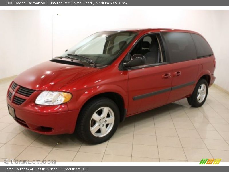 Inferno Red Crystal Pearl / Medium Slate Gray 2006 Dodge Caravan SXT