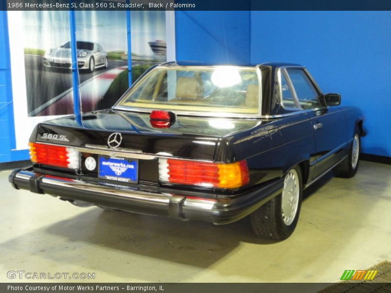 Black / Palomino 1986 Mercedes-Benz SL Class 560 SL Roadster