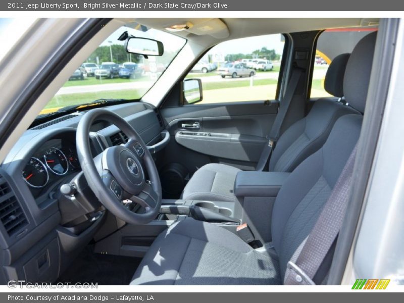 Bright Silver Metallic / Dark Slate Gray/Dark Olive 2011 Jeep Liberty Sport