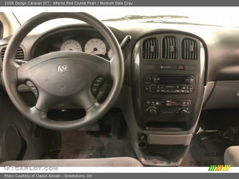 Inferno Red Crystal Pearl / Medium Slate Gray 2006 Dodge Caravan SXT