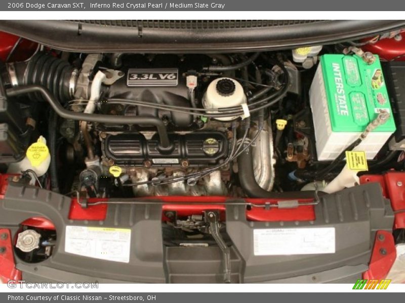 Inferno Red Crystal Pearl / Medium Slate Gray 2006 Dodge Caravan SXT
