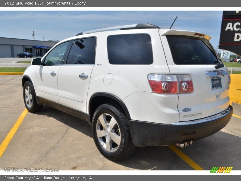 Summit White / Ebony 2012 GMC Acadia SLT