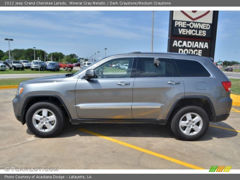 Mineral Gray Metallic / Dark Graystone/Medium Graystone 2012 Jeep Grand Cherokee Laredo