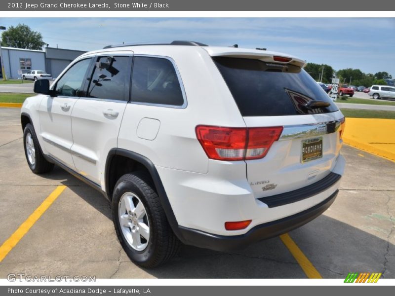 Stone White / Black 2012 Jeep Grand Cherokee Laredo