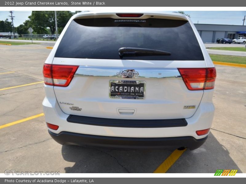 Stone White / Black 2012 Jeep Grand Cherokee Laredo