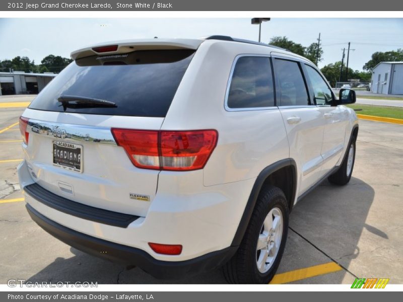 Stone White / Black 2012 Jeep Grand Cherokee Laredo