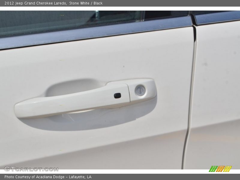 Stone White / Black 2012 Jeep Grand Cherokee Laredo