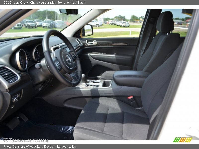 Stone White / Black 2012 Jeep Grand Cherokee Laredo