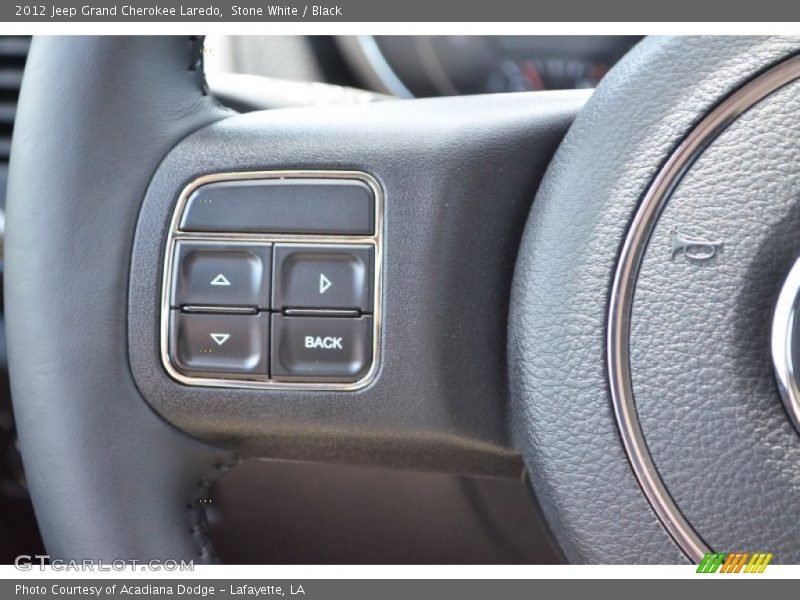 Stone White / Black 2012 Jeep Grand Cherokee Laredo