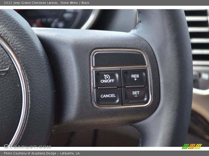 Stone White / Black 2012 Jeep Grand Cherokee Laredo