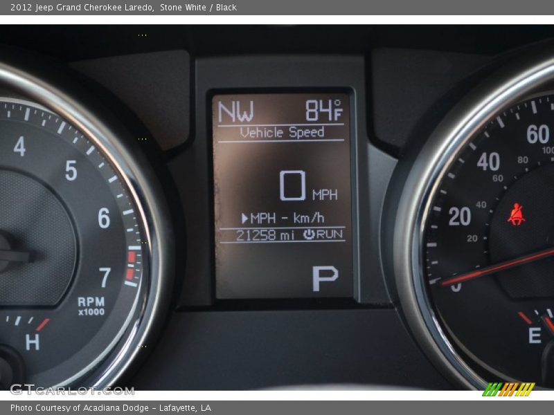 Stone White / Black 2012 Jeep Grand Cherokee Laredo