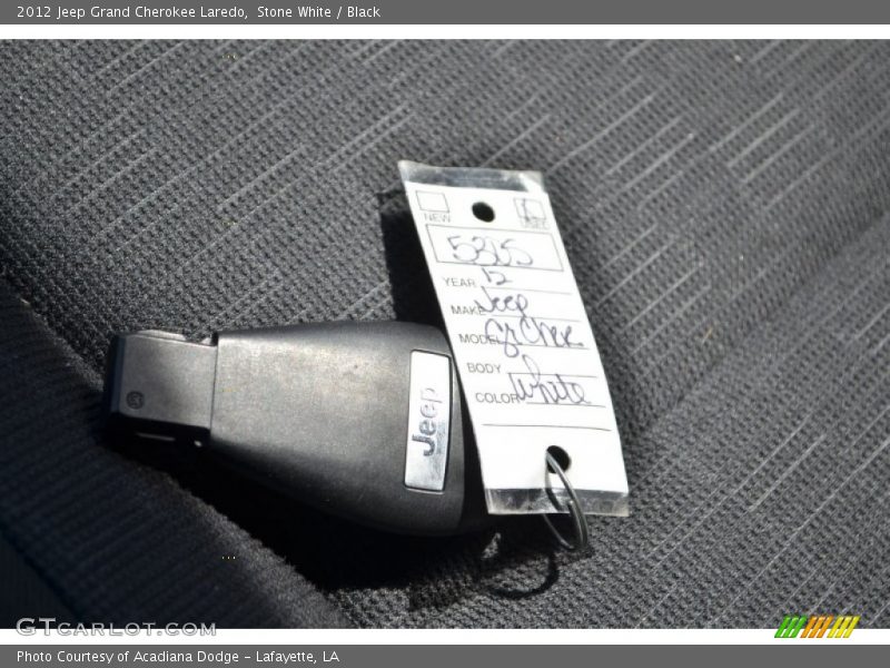 Stone White / Black 2012 Jeep Grand Cherokee Laredo