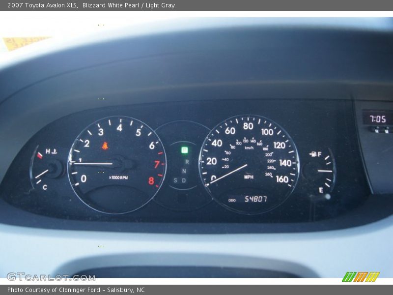 Blizzard White Pearl / Light Gray 2007 Toyota Avalon XLS