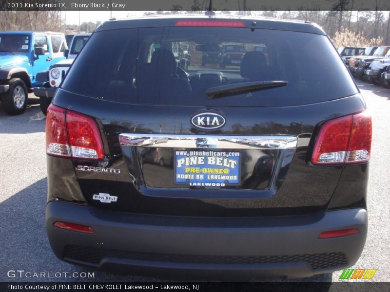 Ebony Black / Gray 2011 Kia Sorento LX