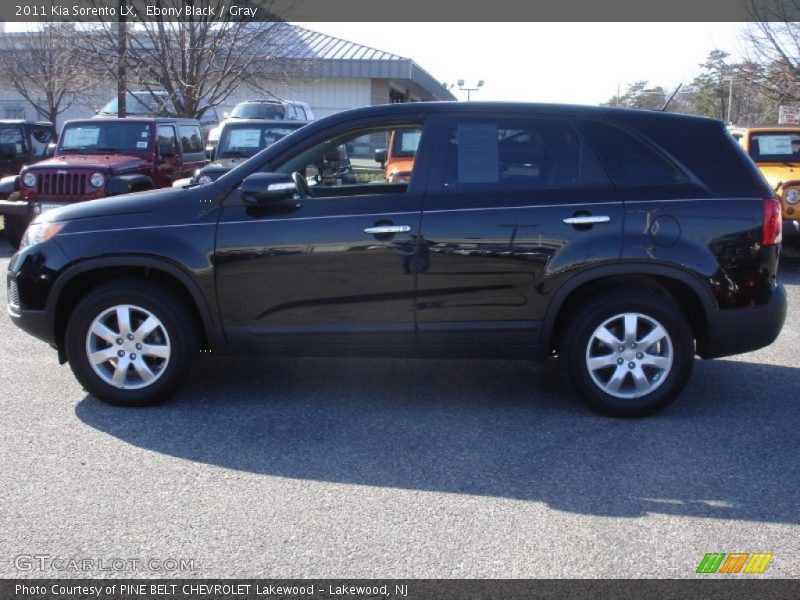 Ebony Black / Gray 2011 Kia Sorento LX