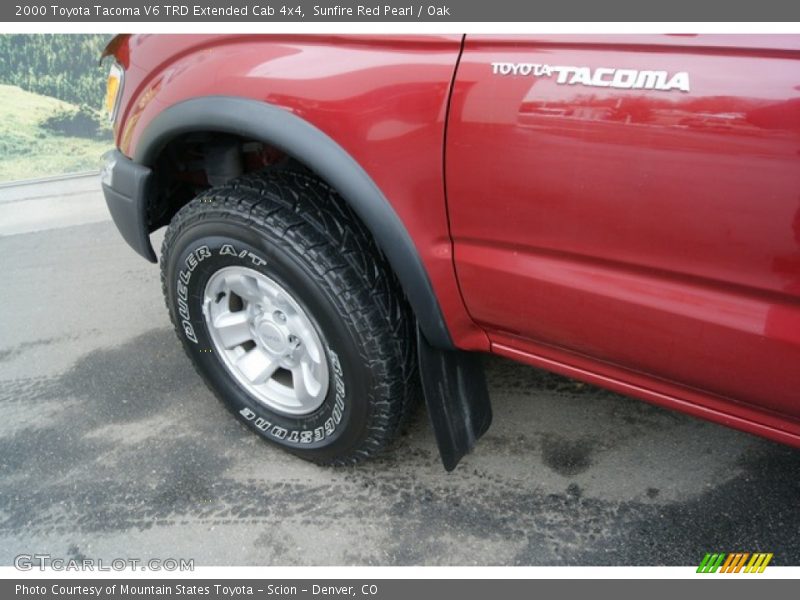 Sunfire Red Pearl / Oak 2000 Toyota Tacoma V6 TRD Extended Cab 4x4