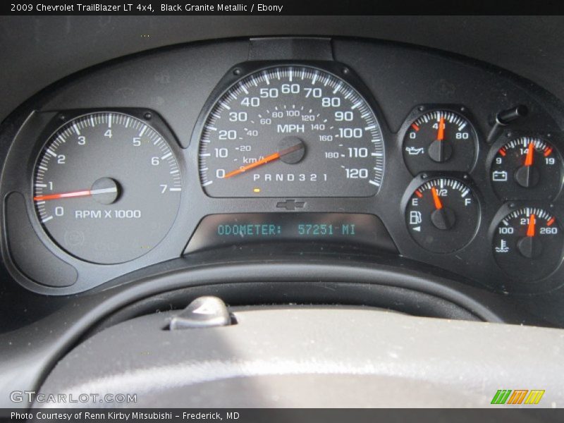 Black Granite Metallic / Ebony 2009 Chevrolet TrailBlazer LT 4x4