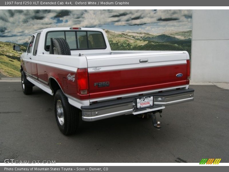Oxford White / Medium Graphite 1997 Ford F250 XLT Extended Cab 4x4