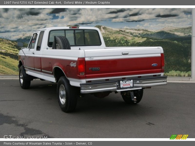 Oxford White / Medium Graphite 1997 Ford F250 XLT Extended Cab 4x4