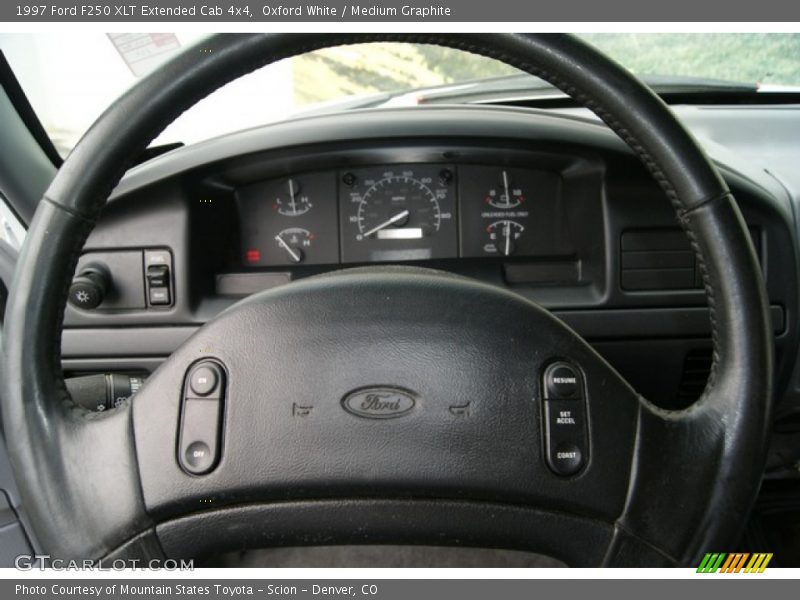 Oxford White / Medium Graphite 1997 Ford F250 XLT Extended Cab 4x4