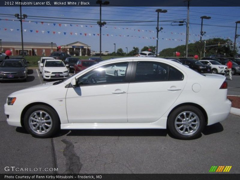 Wicked White / Black 2012 Mitsubishi Lancer ES