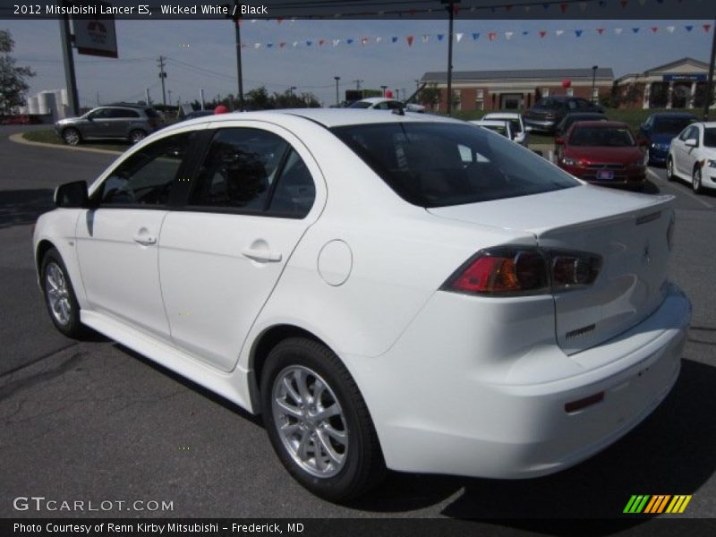 Wicked White / Black 2012 Mitsubishi Lancer ES